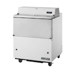 True TMC-34-SS-HC - Mobile Milk Cooler, (8) crate, stainless steel flip-up lid, white vinyl exterior